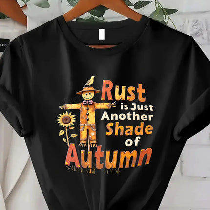 Comoda maglietta da donna con stampa Cozy Feels Forever T-shirt da donna con stampa floreale, stile casual comfort