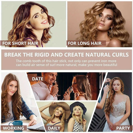 Automatic Rotating Hair Curler 32mm Ceramic Barrel, Professional Wavy Hair Styling Tool for Daily & Party Hairstyle