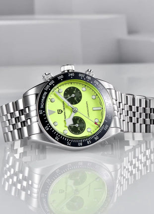 PAGANI DESIGN 2026 Nuovo BB Flamingo Orologio Cronografo Sportivo di Lusso al Quarzo da Uomo con Vetro Zaffiro AR, Impermeabile 100M, Orologio da Polso alla Moda con Cinturino in Acciaio Inossidabile per Uomo, Magazzino Local