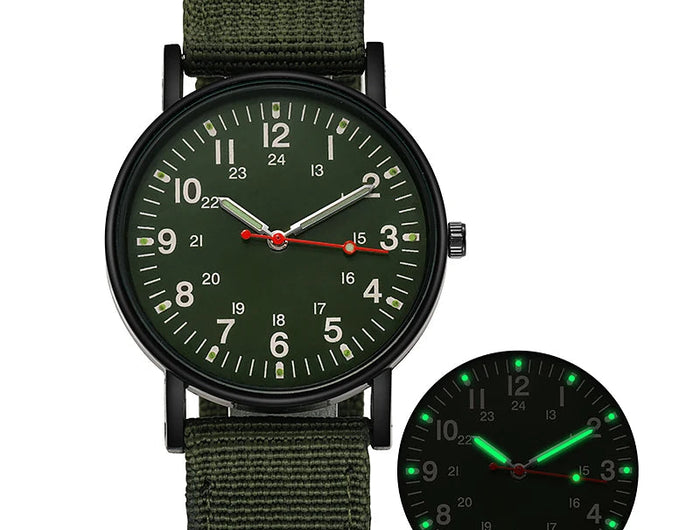 Orologio da polso sportivo al quarzo da polso da uomo con cinturino in Nylon luminoso orologi da polso resistenti agli urti platinumshop