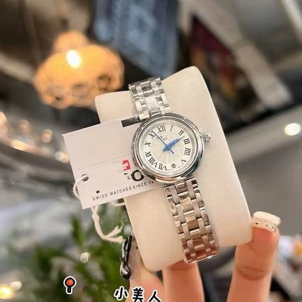 Orologio da Donna Suojiali Little Beauty, Quadrante Piccolo con Numeri Romani, Elegante e Delicato, Cinturino in Acciaio o Pelle Opzionale, Orologio da Polso Femminile alla Moda per Uso Quotidiano Casual