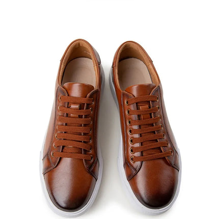 Plus Size 49 Trendy Men Leather Casual Shoes Soft Outdoor Sneakers Comfortable Lightweight Flat Shoes Classic Social Board Shoes