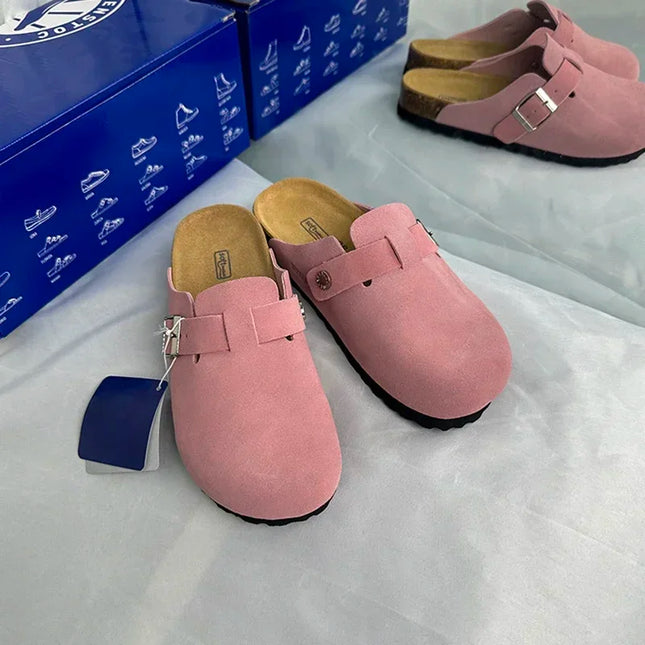 High-quality, new, fashionable, summer, unisex leather sandals with a soft sole, Susal model.