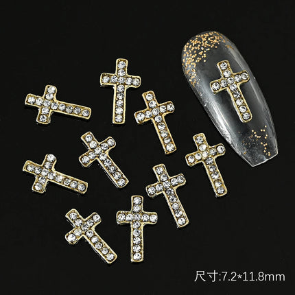 10Pcs Halloween Fake Weapons with Blood Nail Charms Bloody Horror Metal Nail Art Decorations Manicure Accessories Punk Jewelry *