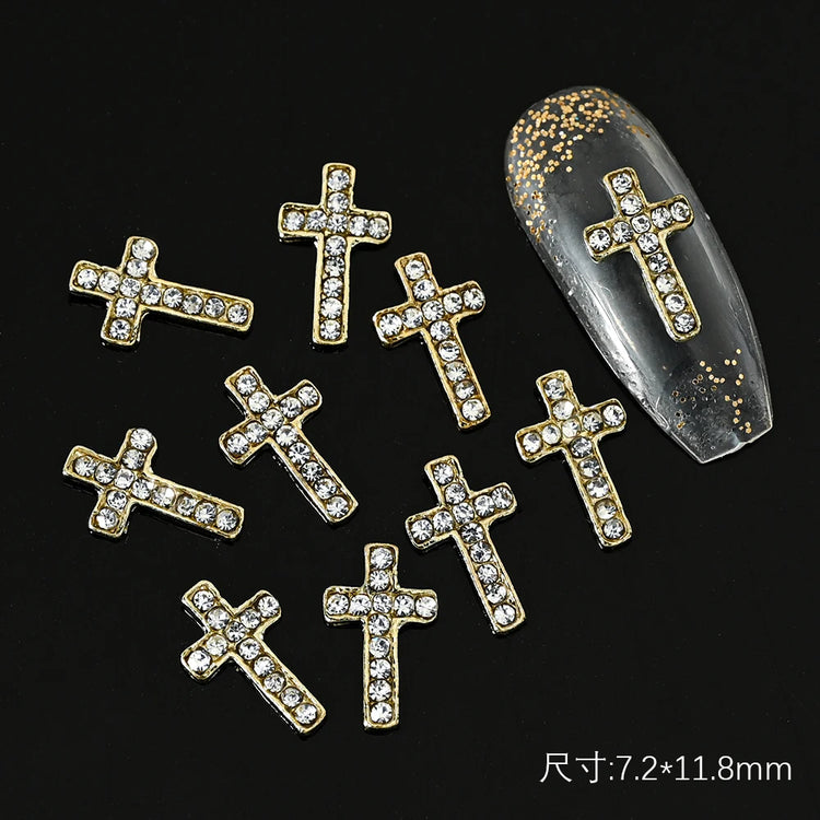 10Pcs Halloween Fake Weapons with Blood Nail Charms Bloody Horror Metal Nail Art Decorations Manicure Accessories Punk Jewelry *