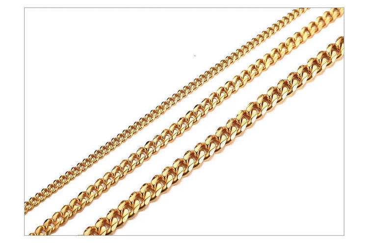 3-11MM Classic Cuban Chain Necklace for Men Women,Silver Black Gold Grey Color Stainless Steel Chains,Basic Punk Jewelry Gift PlatiNum