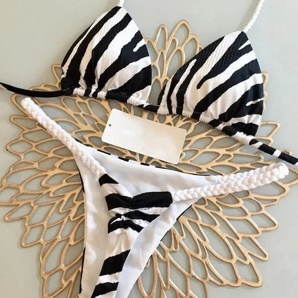 Nuovo Sexy Bikini da Donna per Vacanze al Mare, Set Due Pezzi PlatiNum