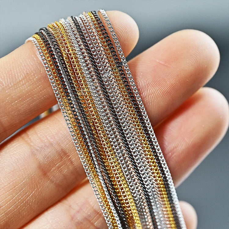 100CM Metal Chain Nail Art Rhinestone Gold/Silver Alloy Studs Nail Art Decorations Chains DIY Design Manicure Jewelry Accessory 2028