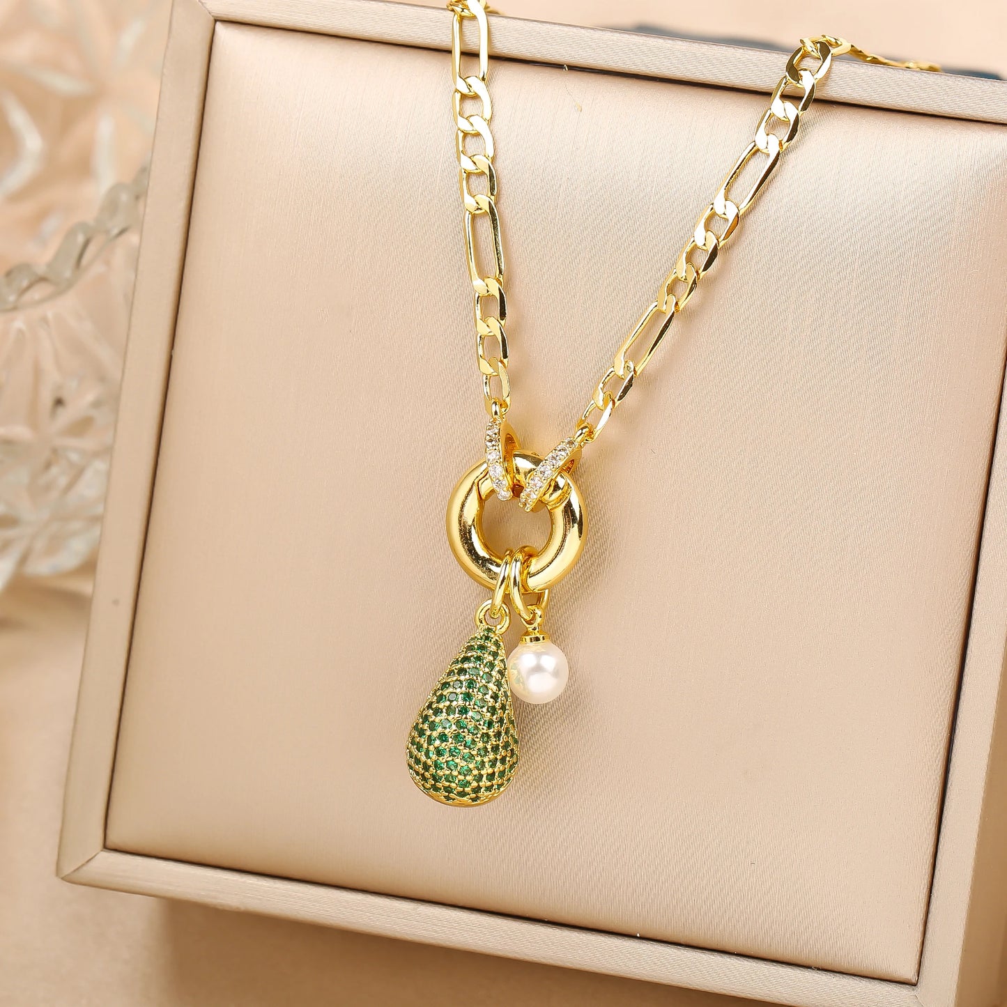 6 colori brillanti zirconi vírgiano goccia d'acqua ciondolo clavicola catena girocollo classico per donna ragazza festa quotidiana gioielli regalo di festa