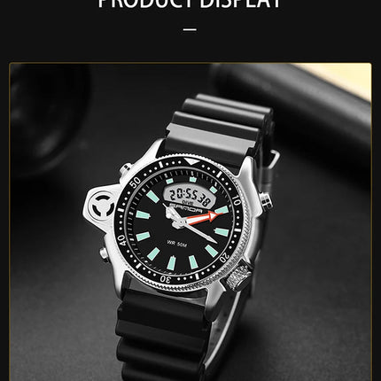 SANDA Sport orologio digitale al quarzo da uomo orologi subacquei creativi orologio da uomo con allarme impermeabile orologio con doppio Display Relogio Masculino platinumshop