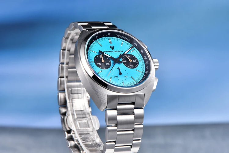Orologio da Uomo PAGANI DESIGN con Quadrante Giallo, Cronografo al Quarzo, Movimento Giapponese VK63, Vetro Zaffiro, Impermeabile, Novità 2026