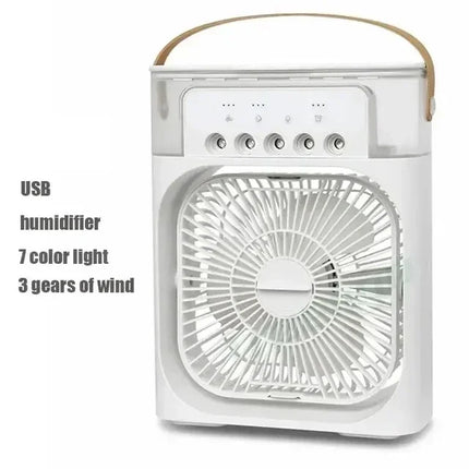 Nuovo Ventilatore 3 in 1 con Condizionatore d'Aria, Mini Raffrescatore Domestico, Luce Notturna LED, Umidificatore Portatile, Ventilatore Regolabile per Ufficio e Casa