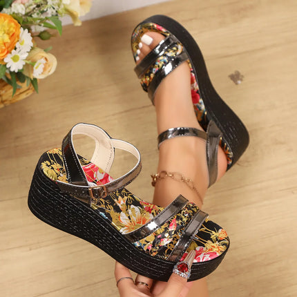 Women's Wedge Sandals 2026 New Summer Collection High-Quality Designer Shoes Casual Outdoor Platform Sandals for Women