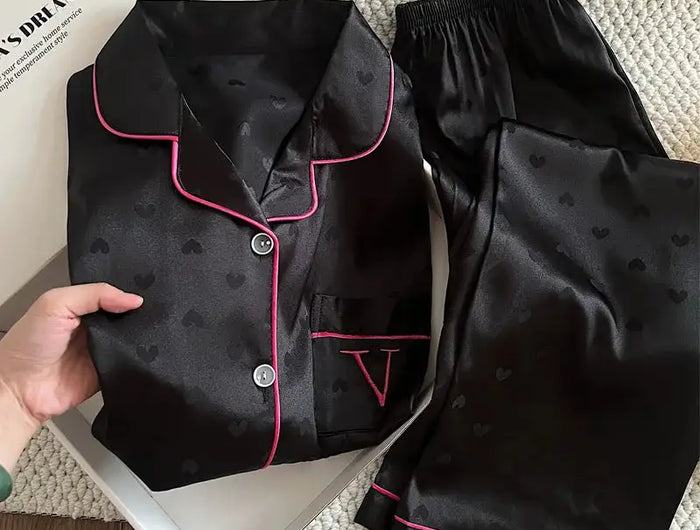 Pigiama floreale da donna della nuova estate Ragazze Estate Piccoli pantaloni freschi a maniche corte Abito da casa in raso di seta ghiacciata Foto reali platinumshop