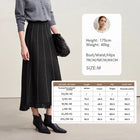 Amii Women's Skirt 2025 Winter New Knitting Striped Tassel A-Line Skirts For Women Versatile Loose Clothing Ladies 12544168 PlatiNum