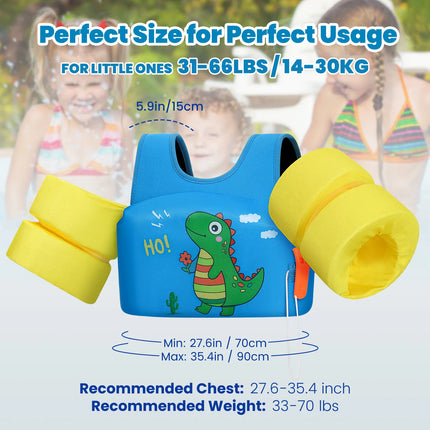 Children's Life Jacket Children's Swimming Arm Floating Whistle Life Vest Baby Swimsuit Safety Foam Pool Accessories for Kayak