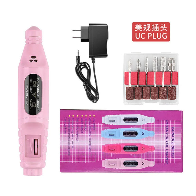 Pen‑Form Manicure Pedicure Grinding Machine Compact Electric Nail Polisher Drill For Daily Nail Grooming And Diy Hand‑Made Nail Creation