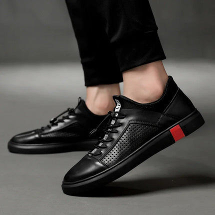 Genuine Leather Mens Luxury Shoes Summer Comfort Brand Men Running Shoes Breathable Walking Sneakers Tenis Masculino Hombre 2024