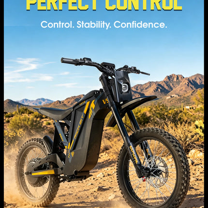 Bicicletta Elettrica da Montagna RICH BIT V9 Ultra, 48V 1500W (Picco 2500W), Batteria al Litio 20Ah, E-Bike ad Alta Velocità 60KM/H, Freno a Disco Idraulico, Bicicletta Fuoristrada a Lunga Autonomia