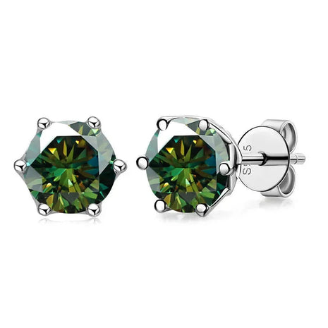 Real 1 CT D Color Moissanite Stud Earrings For Women Top Quality 925 Sterling Silver Sparkling Wedding Jewelry PlatiNum