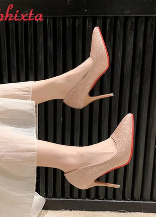 Aphixta Oro Argento Nero Décolleté con tacco alto a spillo da 3,54 pollici Décolleté da donna per tutte le stagioni Scarpe da festa con punta a punta di grandi dimensioni 49 50 platinumshop