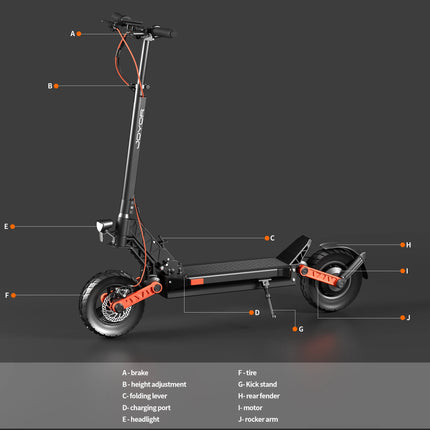 Monopattino Elettrico JOYOR S5 Certificato ABE, Disponibile in Germania, 20km/h 500W 48V13AH, Pieghevole con Luce LED, Mobilità Urbana