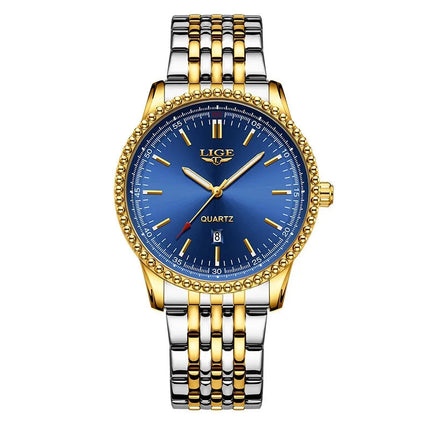 LIGE Nuovi orologi da uomo Orologi da polso al quarzo da uomo di lusso delle migliori marche Cronografo sportivo impermeabile e luminoso Relogio Masculino+BOX platinumshop