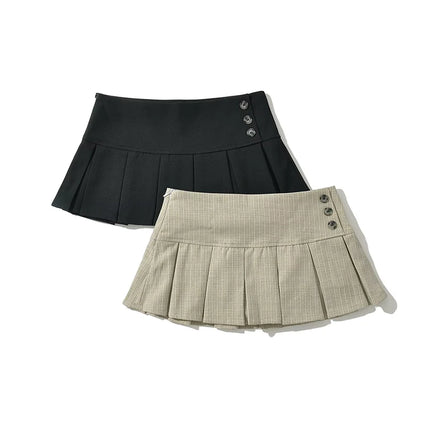 YENKYE Amerikanischer Retro Faltenrock Damen Sommer Sexy Niedriger Taille Rock Cool Girl Y2K Saia