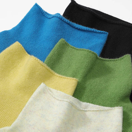 ELF SACK 2025 Winter New Solid Color Turtleneck Sweater Women, Romantic Cottagecore Fitted Long Sleeve Wool Blend Pullover PlatiNum