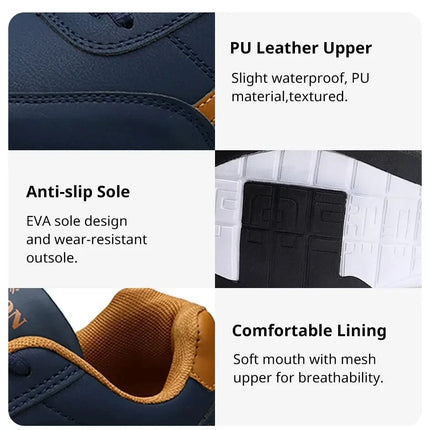 Scarpe da ginnastica da uomo Scarpe casual sportive Scarpe da passeggio da uomo in pelle per esterni Quattro stagioni Fondo morbido