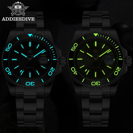 ADDIESDIVE 41MM Watch Men's AD2510 200m Waterproof Outdoor Sports Watch  Luminous Quartz Watch Relogios Masculino 316L Steel