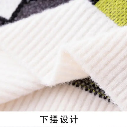 Men's wool pullovers 2025 men winter korean style grid pattern warm Sweaters O-neck men sweaters autumn men size M-3XL