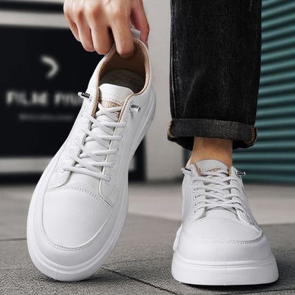 Men's Flat Casual Shoes Spring Breathable Soft-Sole Anti-Slip Outdoor Walking Shoes Youth Fashion White Shoes Sports Board Shoes