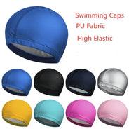 Nuovo Cappello da Nuoto Impermeabile 2025 in Tessuto PU per Adulti/Bambini, Protezione Orecchie, Tinta Unita