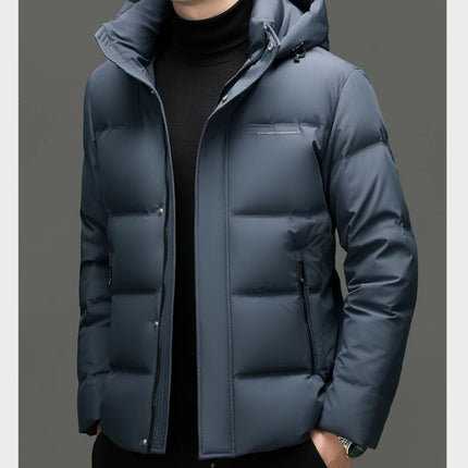 Real 85% Goose Down Jacket Men 2025 Winter Warm Puffer Coat Luxury Hood Thermal Outdoor Jacket Goose Down Parkas Zipper Clothes