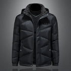2025 Autumn And Winter Men's 90% White Duck Down Black Hooded Down Jacket Kurtka Zimowa Duck Down Jacket Mens Clothing
