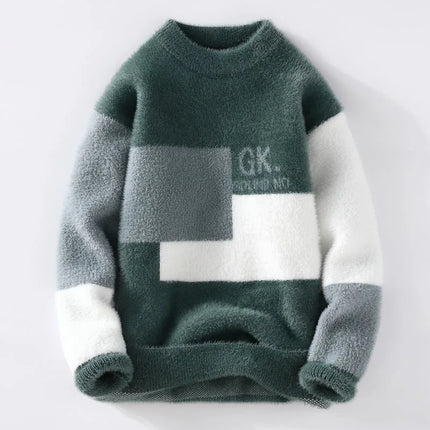 Sweaters men 2025 Winter Letter pattern thick sweater men Student youth sweaters autumn Men's wool pullovers full size S-3XL