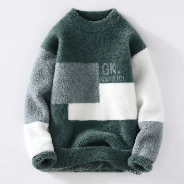 Sweaters men 2025 Winter Letter pattern thick sweater men Student youth sweaters autumn Men's wool pullovers full size S-3XL