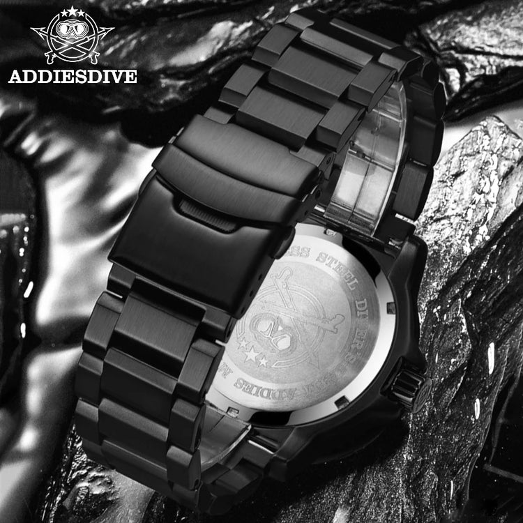 ADDIESDIVE 44mm Men's  Wrist Watch 50m Water Resistant Large Luminous Dial Date Display Stainless Steel Men's Quartz Watch