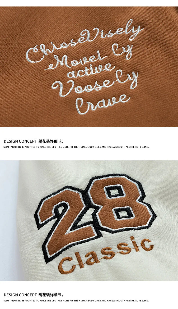 New Fashion Men Hooded Baseball Jackets Male Fake Two-piece Sweatshirt Jackets Winter Coats Quality Man Cardigan Sweatshirts 3XL