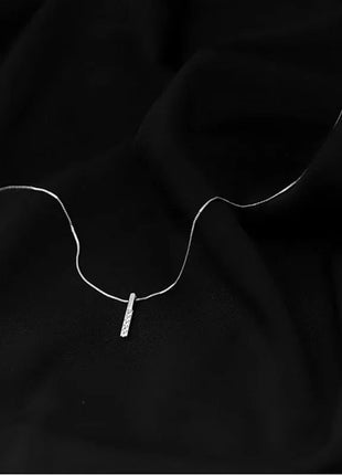 925 Sterling Silver Necklace Personality Charm Geometric Shape Pendant Choker Birthday Party Gift for Women Exquisite Jewelry PlatiNum