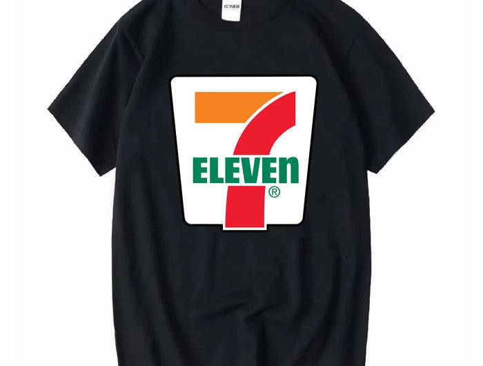 New 7 ELEVENE Gas Station Store T-Shirt Black Sizes S 5XL Long Sleeve Vintage Washed Designer Clothes Fashion Streetwear