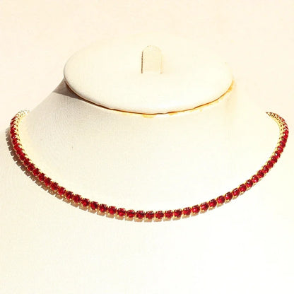 Lusso AAA + 3mm CZ 1 fila lucida catena da tennis collana HipHop ghiacciato Bling zircone cubico girocollo gioielli placcati in oro per le donne