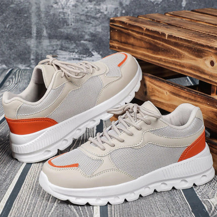 VEAMORS Unisex Mesh Running Shoes Lightweight Breathable Sports Sneakers Elastic Soft Sole Footwear for Walking Gym Fitness PlatiNum