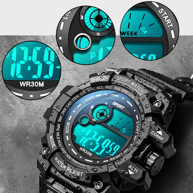 Nuovi uomini LED orologi digitali luminosi moda Sport orologi impermeabili per uomo data esercito orologio militare Relogio Masculino platinumshop