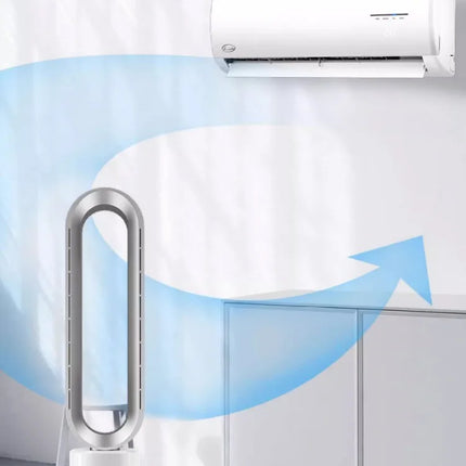 Ventilatore a Torre Senza Pale Angelo Tedesco 220V, Purificatore d'Aria e Riscaldatore 2 in 1 per Uso Domestico QDW