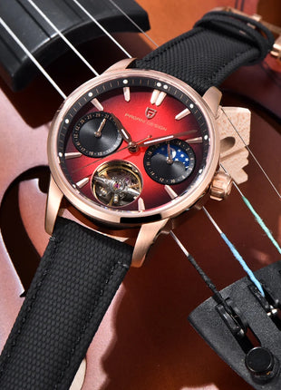 PAGANI DESIGN 41MM Orologio da uomo Orologio meccanico automatico di lusso Orologio da pilota impermeabile in acciaio inossidabile da 100 m PDYS021
