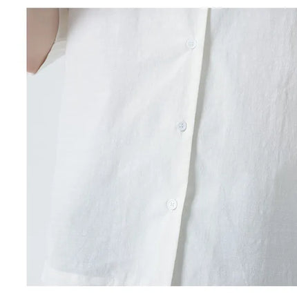 Camicie in Lino Stile Cinese per Uomo, Top Retrò Comodo Stile Tang, Camicie a Maniche Corte Tinta Unita per Kung Fu e Tai Chi