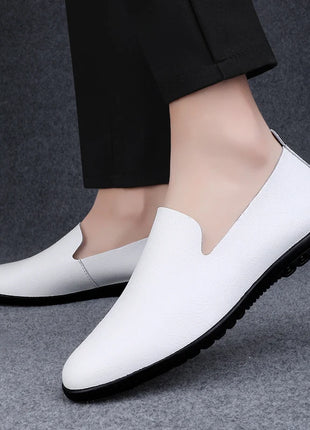 Scarpe da uomo in vera pelle Casual formali mocassini da uomo mocassini estate italiana traspirante Slip on scarpe da barca maschili Over Size 50 51