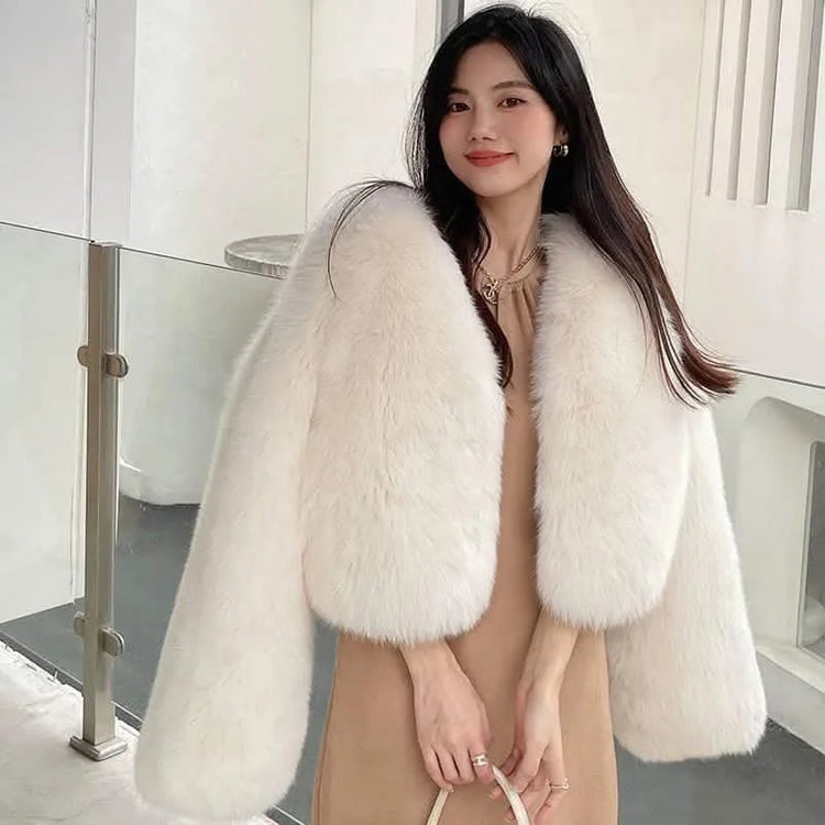ZADORIN Thick Warm Winter Fur Coats Woman Luxury Fluffy Black Faux Fur Coat Woman Clothing Fox Fur Faux Coat Short Furry Jacket